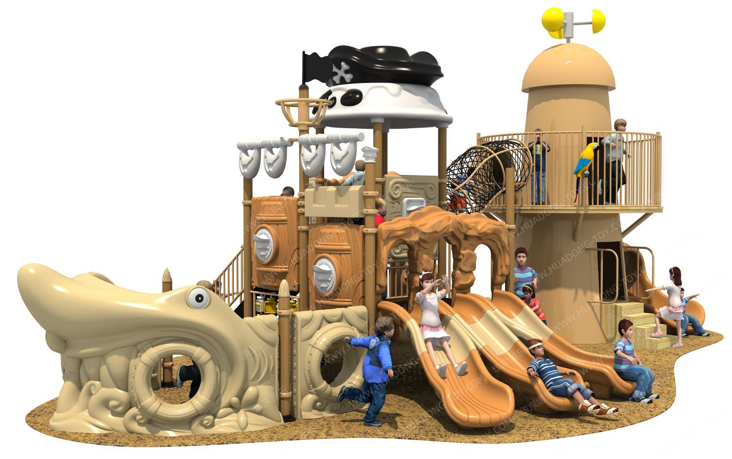 海盜船 HD-HDD001-兒童滑梯、