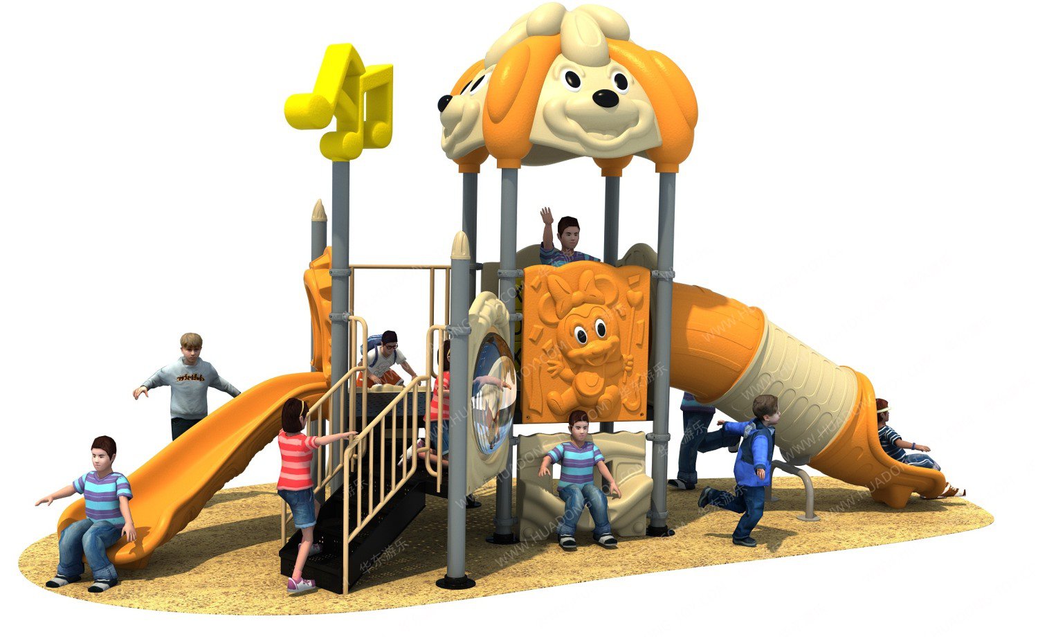 歡樂(lè )鼠 HD-HDL009-兒童滑梯、