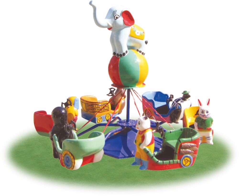 旋轉樂(lè )園 立大象熊貓白兔